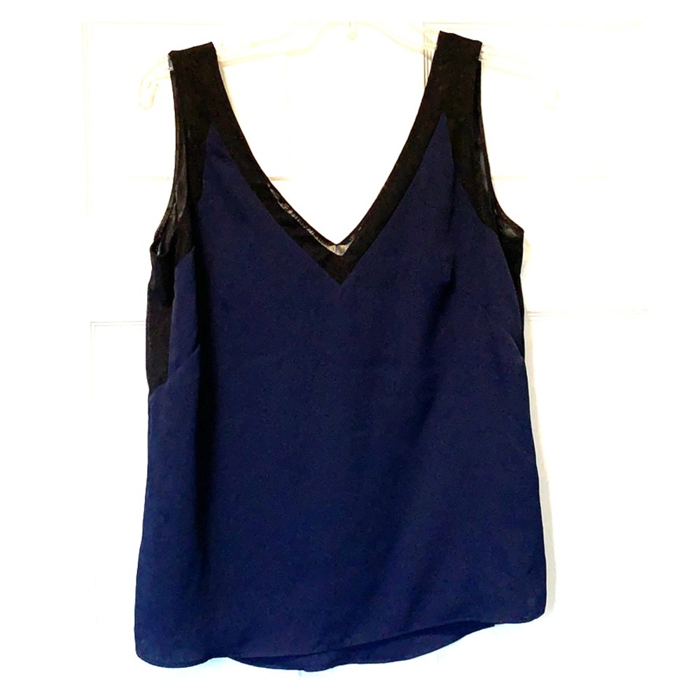 Navy with Sheer Black Edging Tank